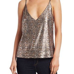 L'AGENCE Sequin Camisole Snake Print | XS